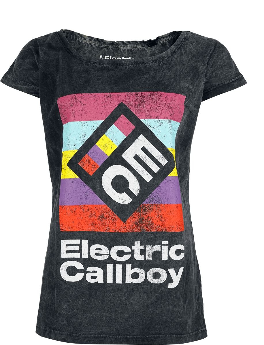 Electric Callboy T-Shirt Square Logo S to 4XL for Women grey
