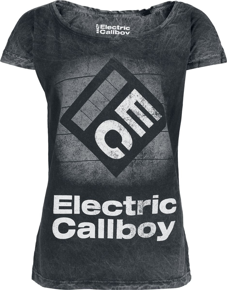 Electric Callboy T-Shirt Square Logo S to 4XL for Women grey