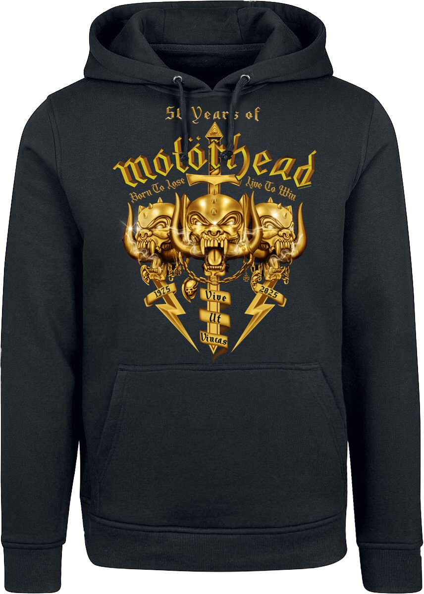Motorhead Hoodie 50 Years Of Motorhead S to XXL for Men black