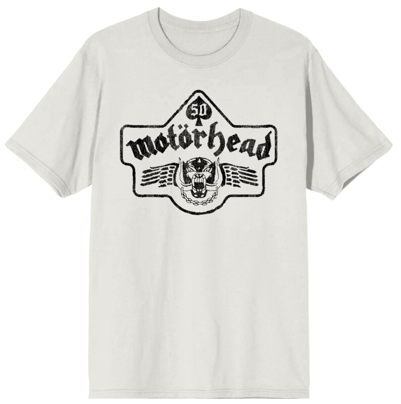 Motorhead T-Shirt 50 Vintage Wings M to 3XL for Men white