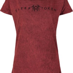 Sleep Token T-Shirt Circle Logo S to 4XL for Women red
