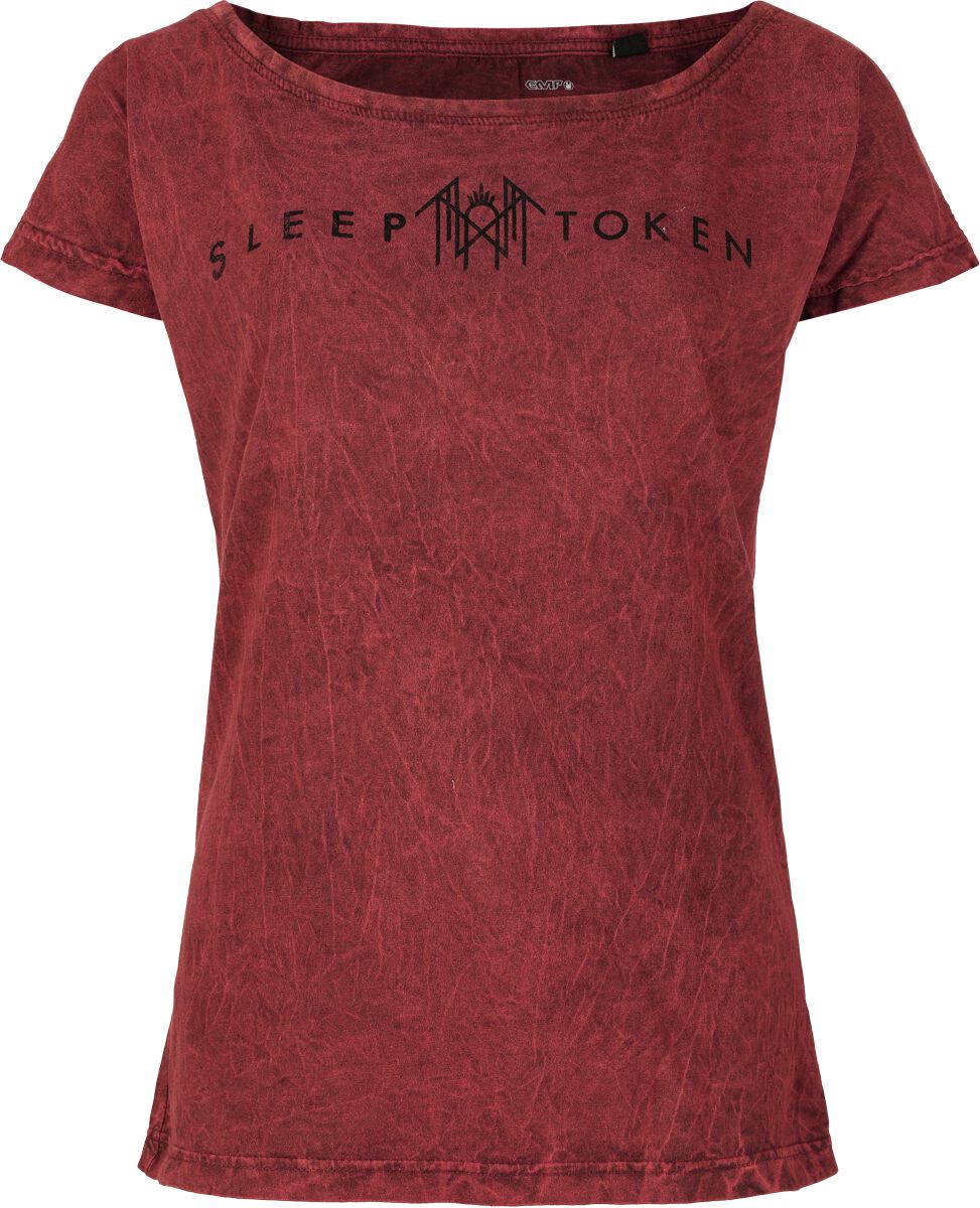 Sleep Token T-Shirt Circle Logo S to 4XL for Women red