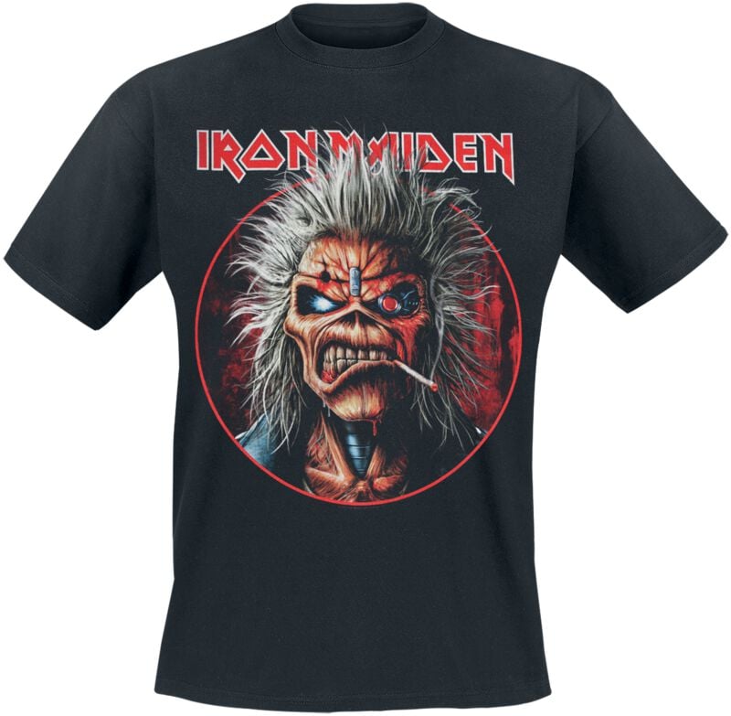 Iron Maiden T-Shirt Portrait Eddie Circle S to 4XL for Men black