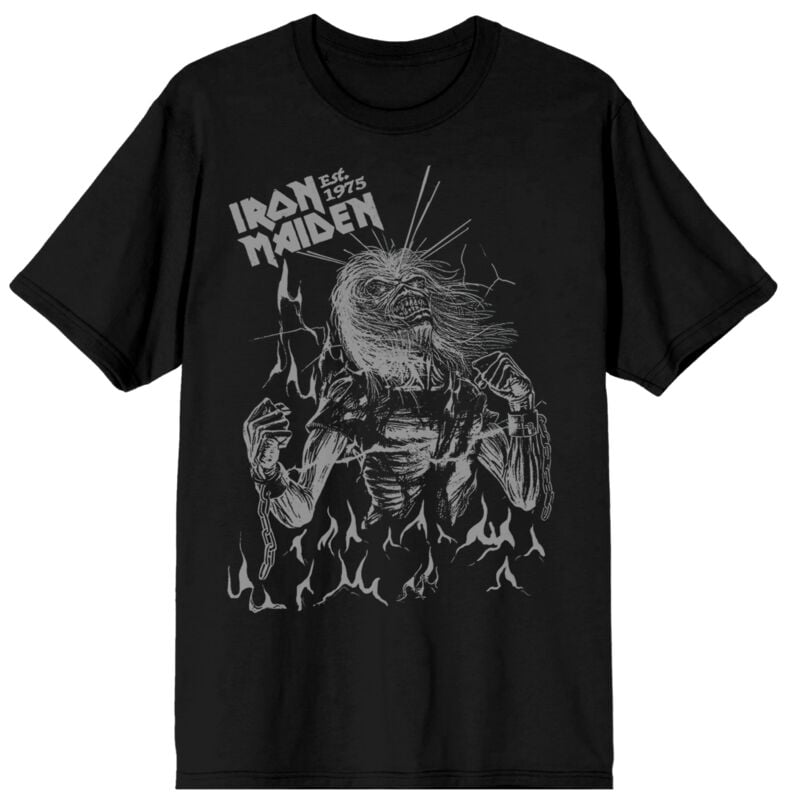 Iron Maiden T-Shirt LAD Flames S to 4XL for Men black