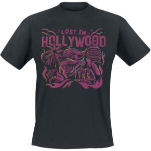 Lost In Hollywood T-Shirt Wolf S to XXL for Men black