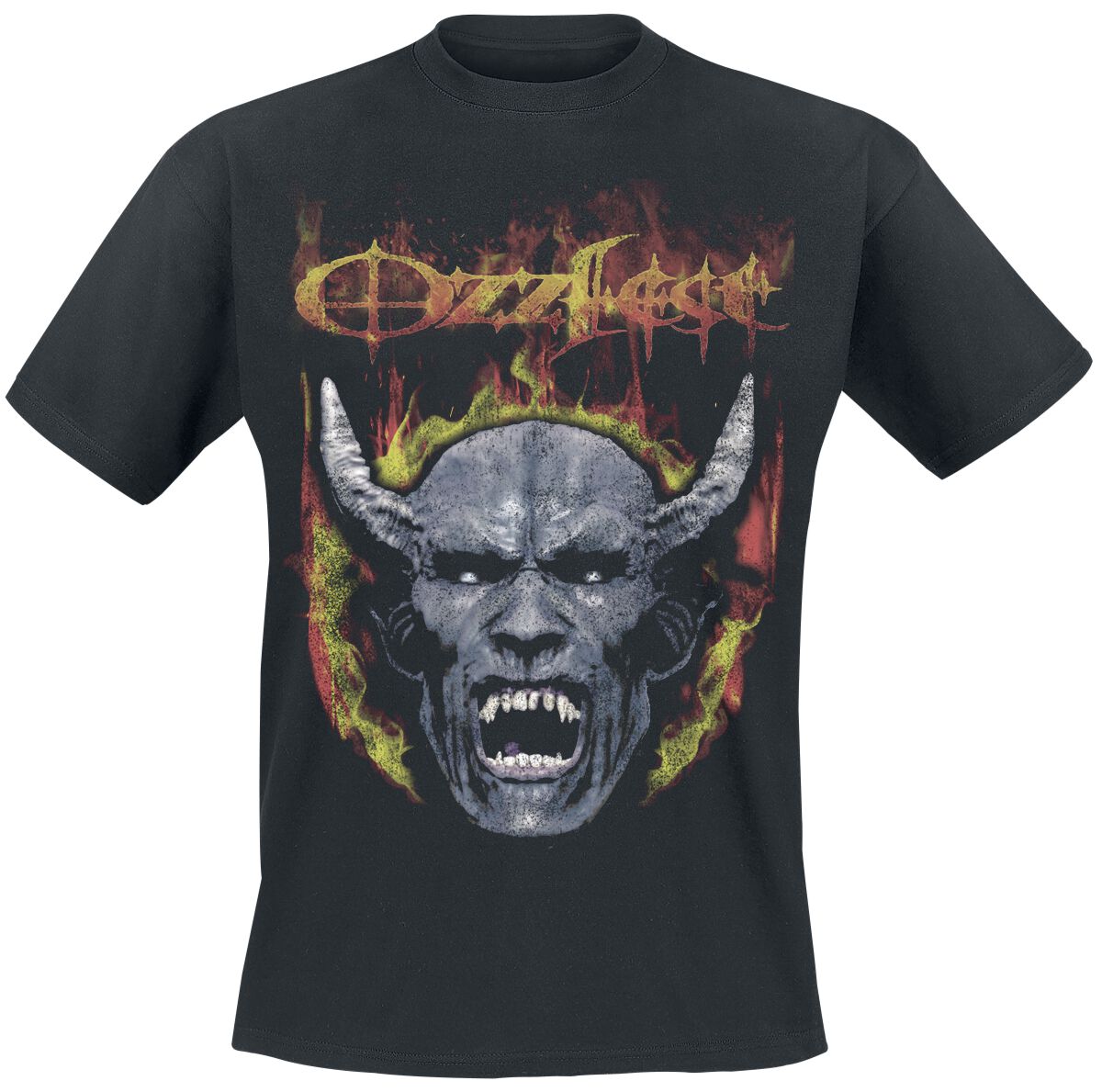 Ozzy Osbourne T-Shirt Devil Face Seam Spray S to 4XL for Men black