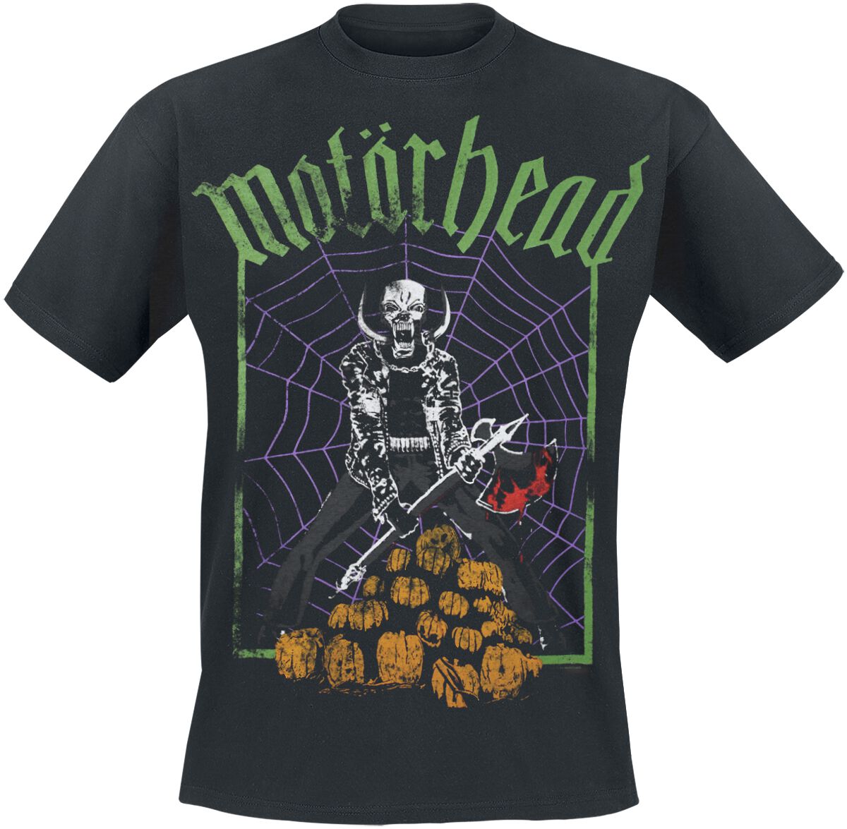 Motorhead T-Shirt Halloween Pumkin Axe S to 4XL for Men black