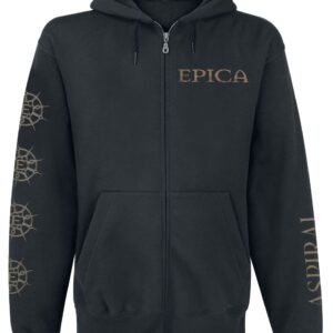 Epica Hoodie Jacket Aspiral S to 4XL for Men black