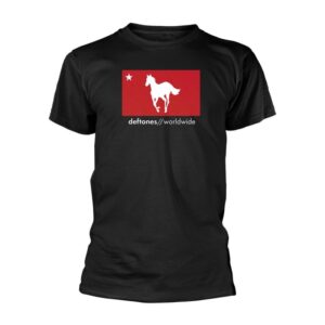 Deftones T-Shirt White Pony Worldwide S to XXL for Men black