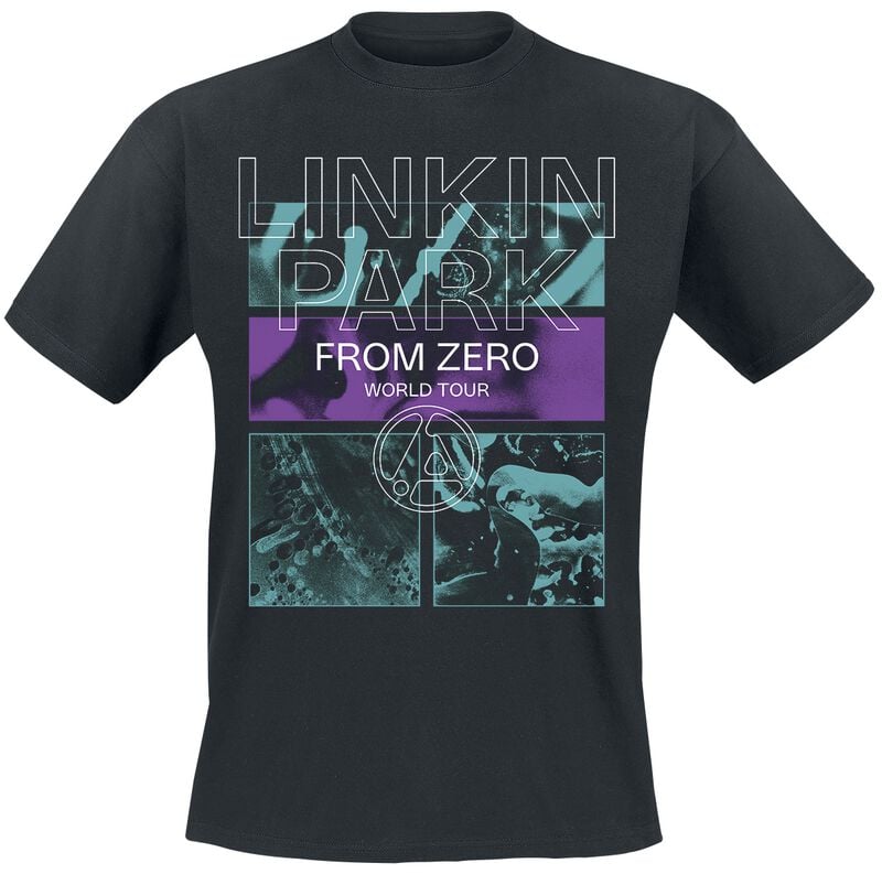 Linkin Park T-Shirt From Zero To World Tour S to 4XL for Men black