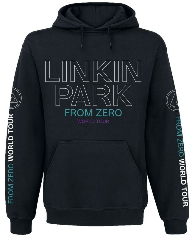 Linkin Park Hoodie From Zero To World Tour S to 4XL for Men black