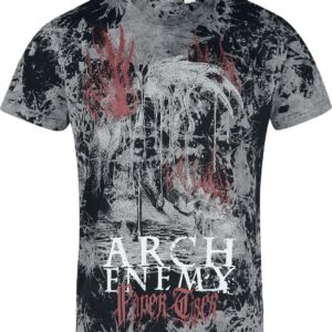 Arch Enemy T-Shirt Flames Tiger S to 4XL for Men black-grey
