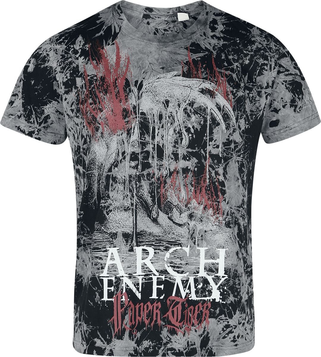 Arch Enemy T-Shirt Flames Tiger S to 4XL for Men black-grey