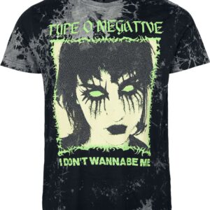 Type O Negative T-Shirt I Don't Wanna S to 3XL for Men black-grey
