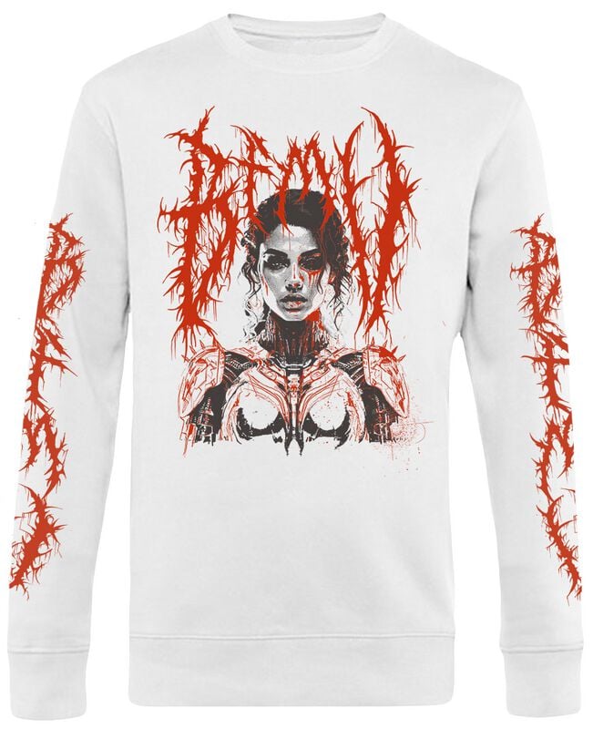 Bullet For My Valentine Long-sleeve Shirt Robotic Woman S to XXL for Men white