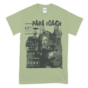 Papa Roach T-Shirt Shout M to L for Men green