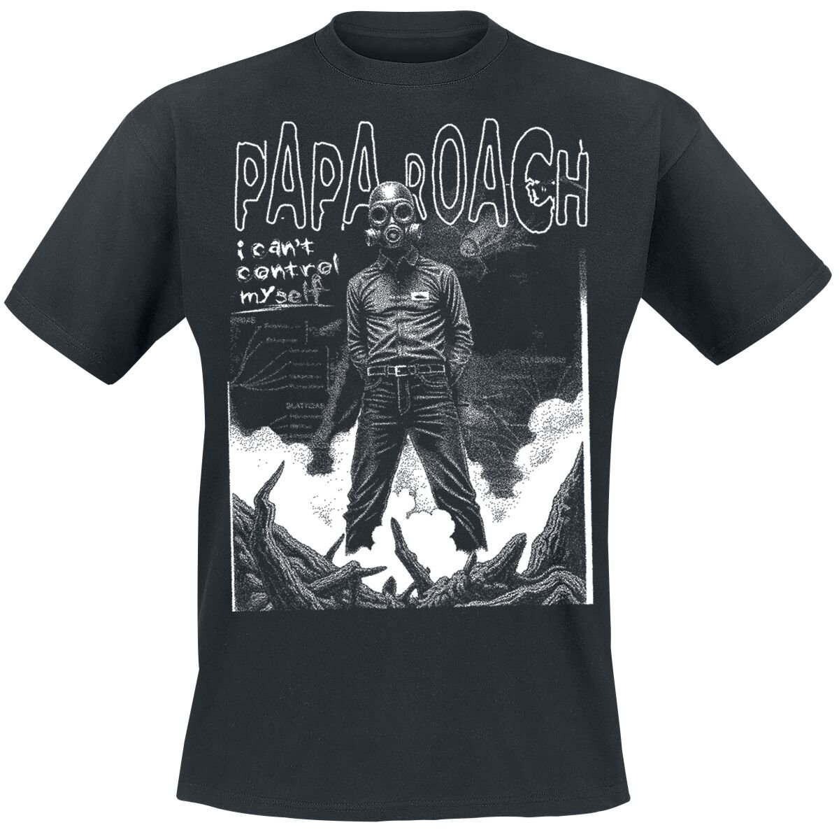 Papa Roach T-Shirt Thrown S to L for Men black