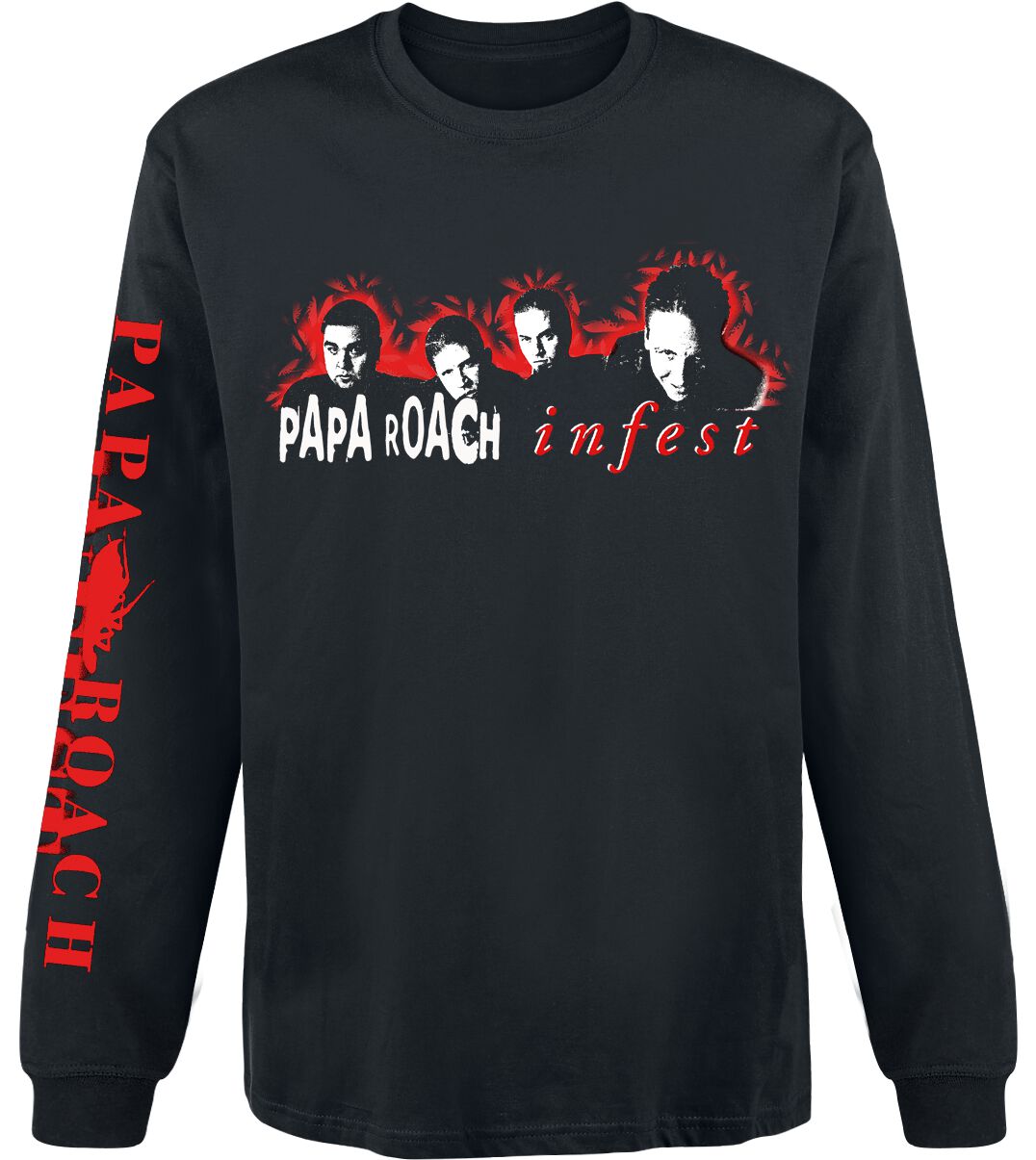 Papa Roach Long-sleeve Shirt Infest Photo S to XXL for Men black