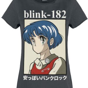 Blink 182 T-Shirt Amplified Collection Anime S to XL for Women charcoal