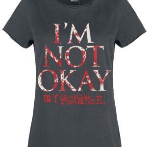 My Chemical Romance T-Shirt Amplified Collection I'm Not Okay M to L for Women charcoal