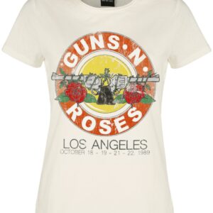 Guns N' Roses T-Shirt Amplified Collection Vintage Bullet S to XL for Women off white