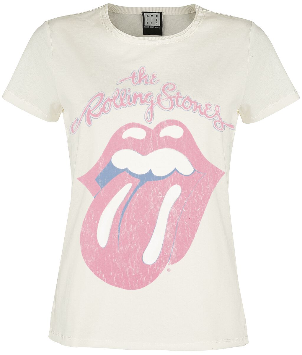 The Rolling Stones T-Shirt Amplified Collection 1978 Tour S to XL for Women off white