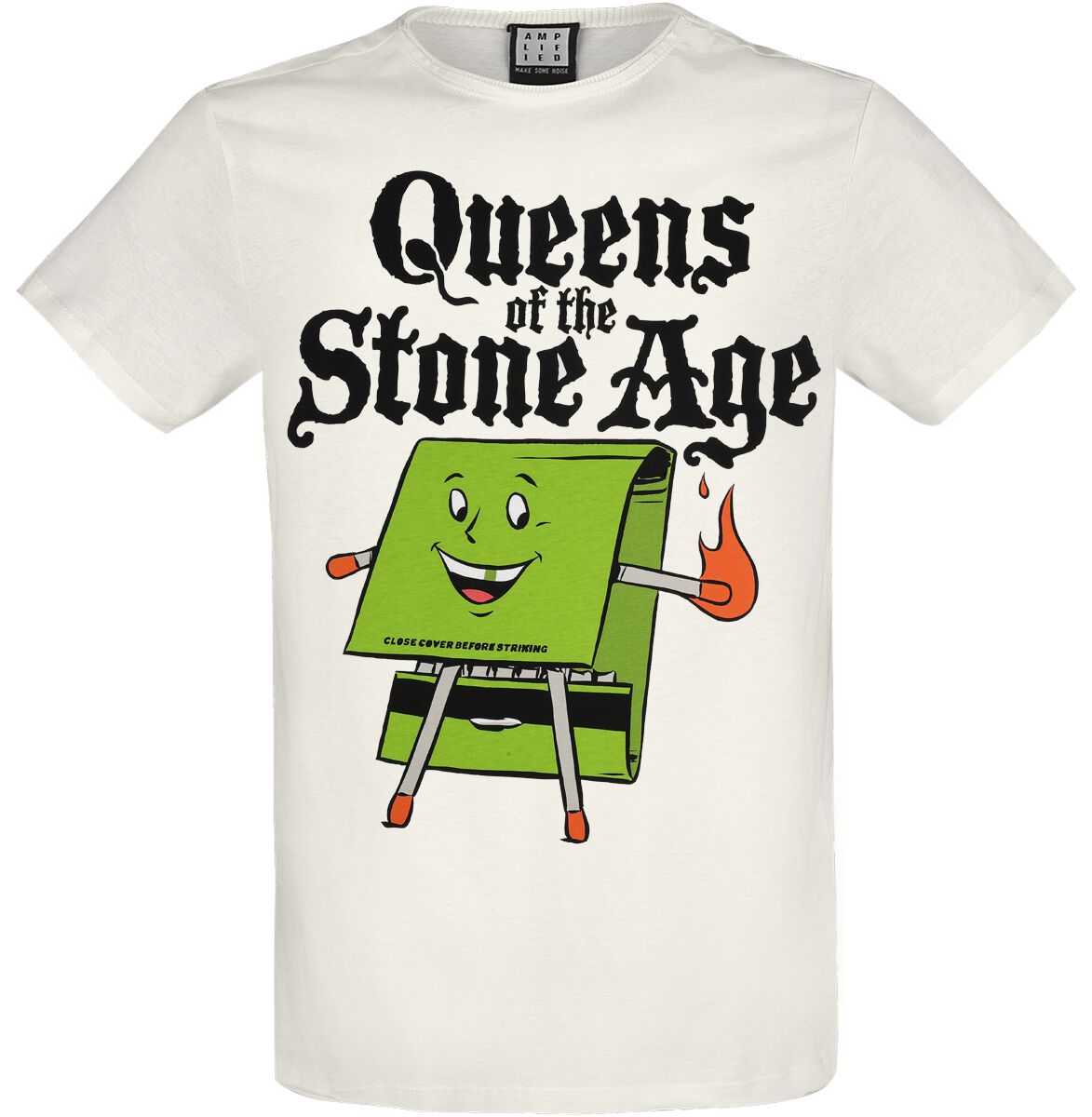 Queens Of The Stone Age T-Shirt Amplified Collection Match Book M to XXL for Men off white