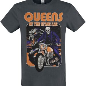 Queens Of The Stone Age T-Shirt Amplified Collection Rider S to XXL for Men charcoal