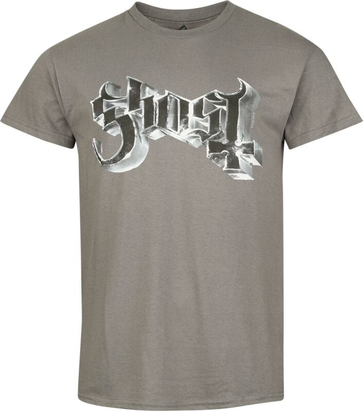 Ghost T-Shirt New Logo Grucifix S to 4XL for Men charcoal