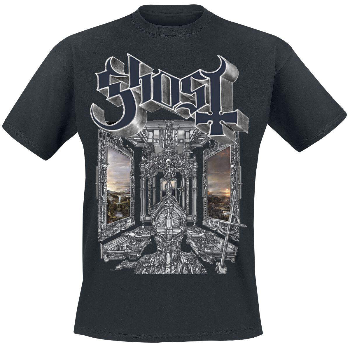 Ghost T-Shirt Skeleta Cover S to 4XL for Men black