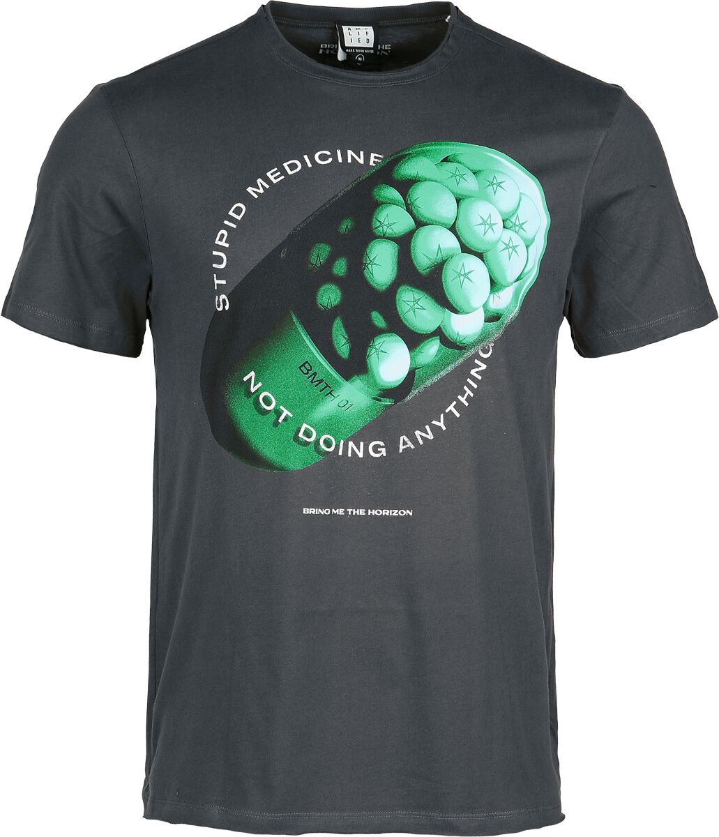 Bring Me The Horizon T-Shirt Stupid Medicine S to XXL for Men charcoal
