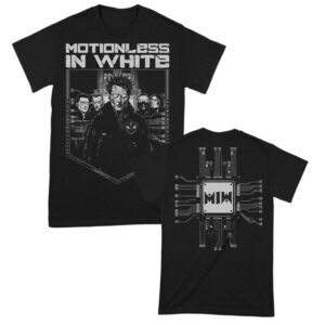 Motionless In White T-Shirt Paint Splatter S to XL for Men black