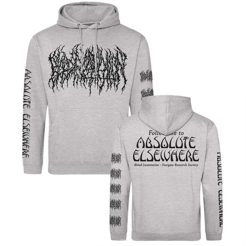 Blood Incantation Hoodie Stargate S to XXL for Men grey