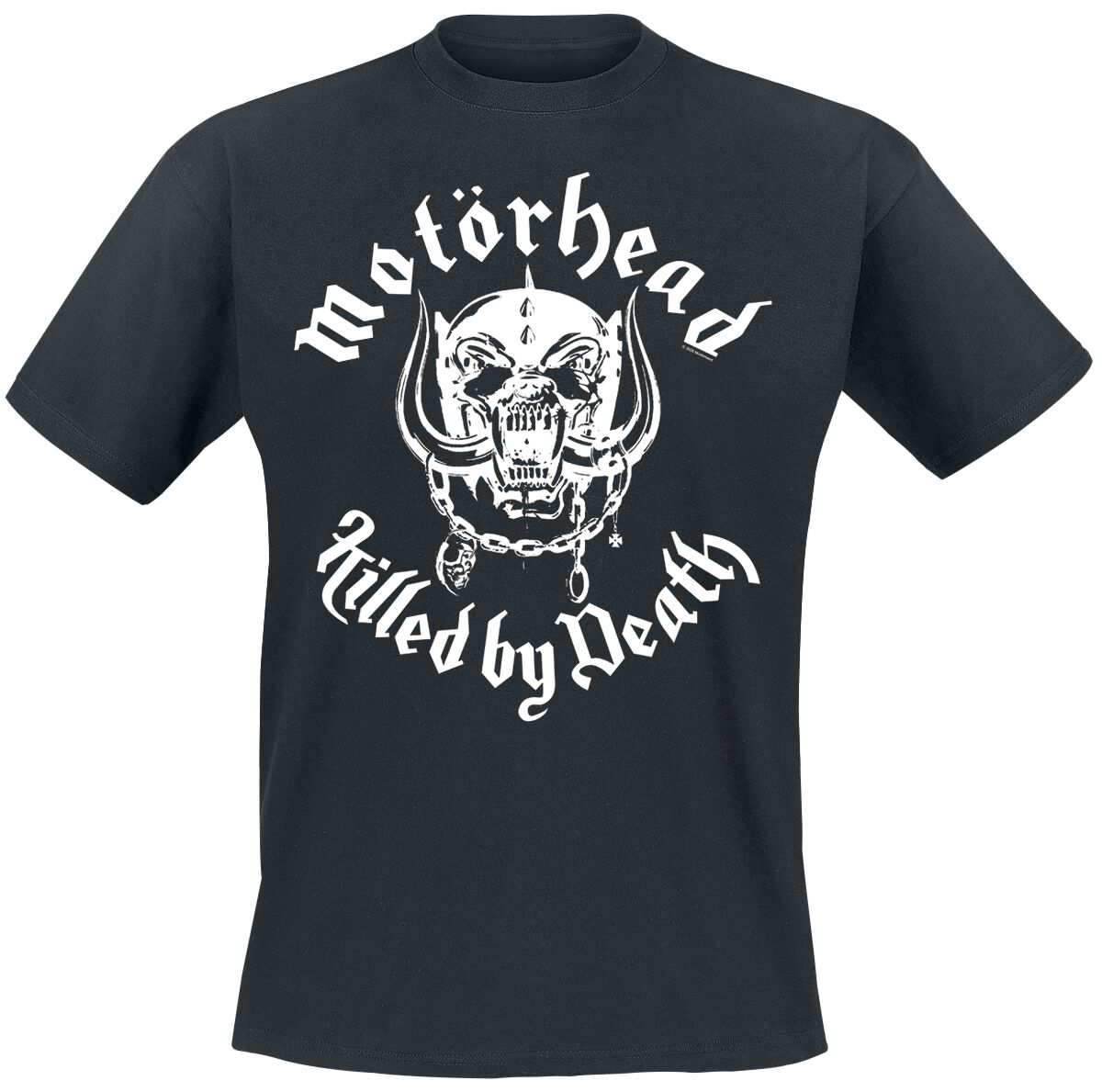 Motorhead T-Shirt Killed By Death Lyric White S to 4XL for Men black