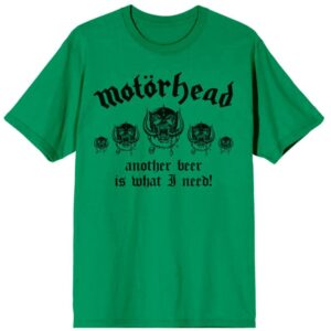 Motorhead T-Shirt 50th Another Beer S to 4XL for Men green