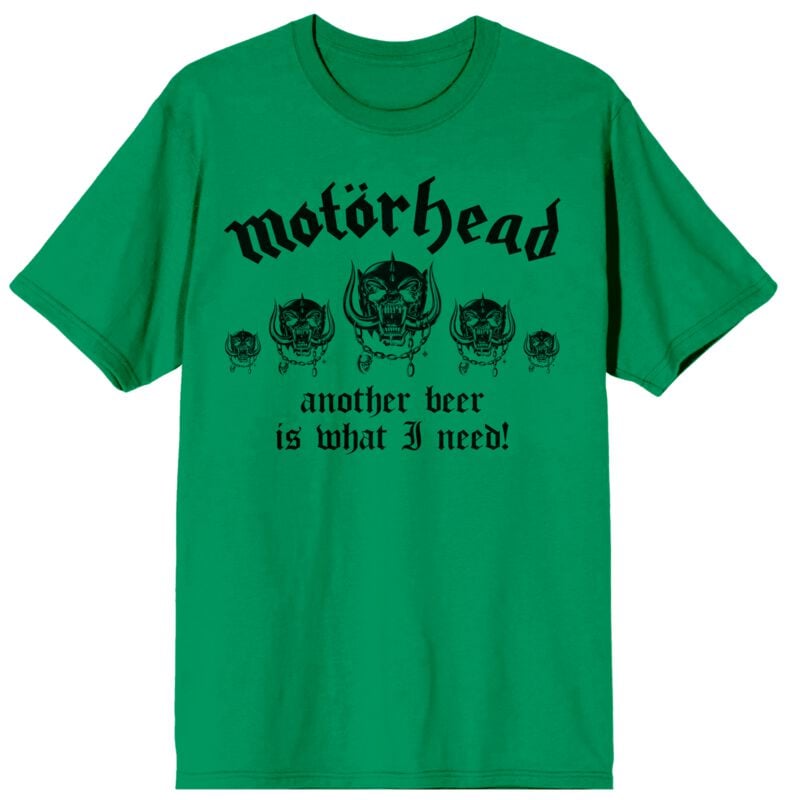 Motorhead T-Shirt 50th Another Beer S to 4XL for Men green