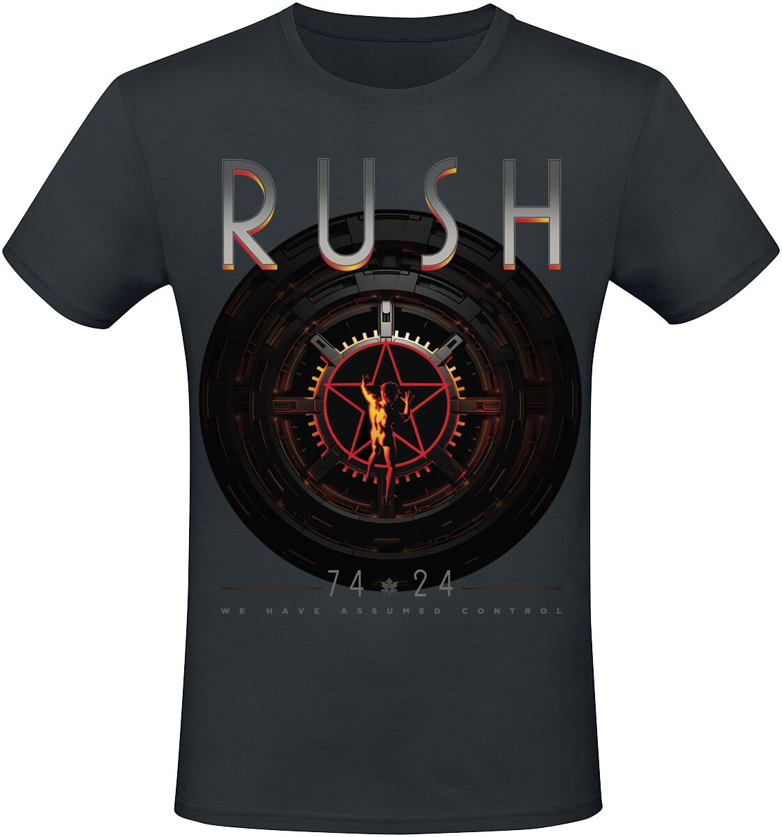Rush T-Shirt Star 50th S to XXL for Men black