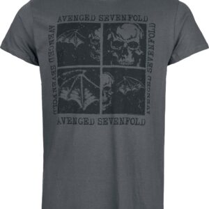 Avenged Sevenfold T-Shirt Collage S to 3XL for Men grey