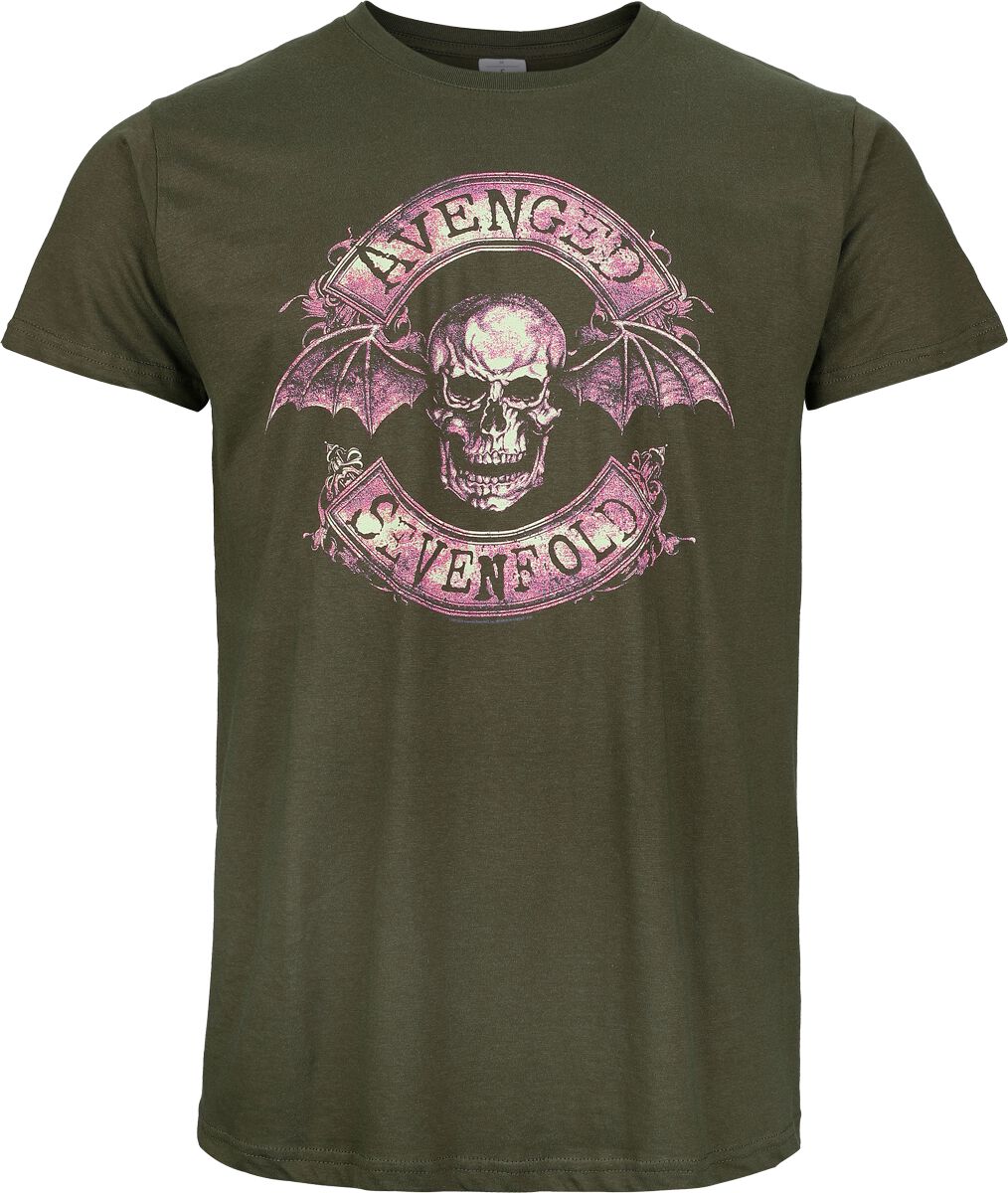 Avenged Sevenfold T-Shirt Coloured Logo M to XXL for Men green