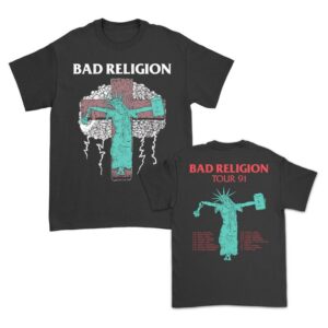 Bad Religion T-Shirt Liberty Tour 91 S to XXL for Men black