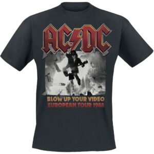 AC/DC T-Shirt European Tour 1988 S to 5XL for Men black