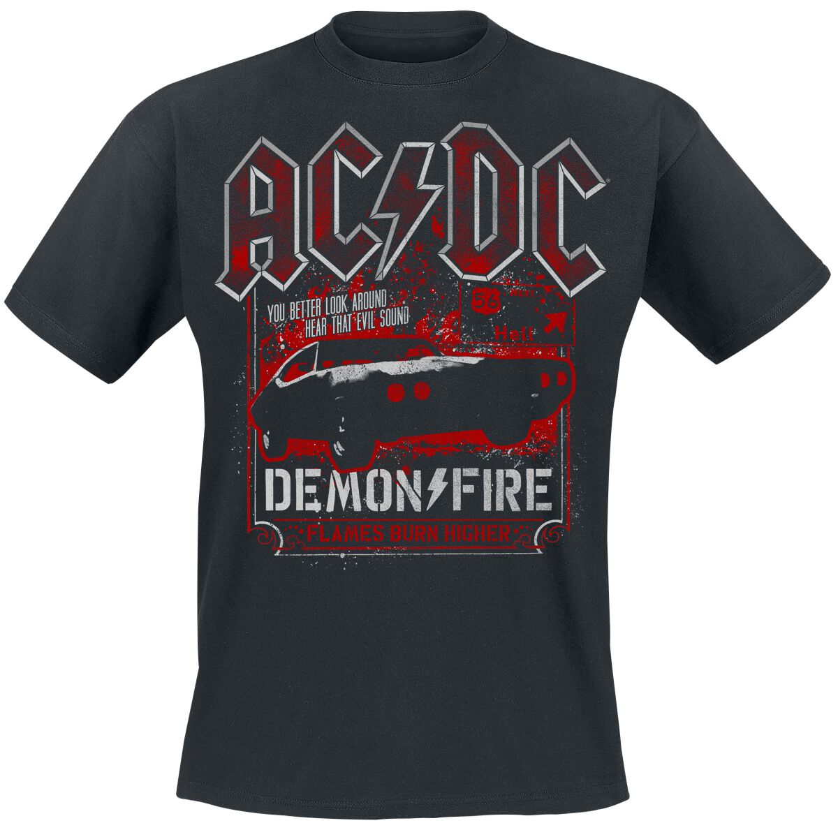 AC/DC T-Shirt Demon Fire Hell S to 4XL for Men black