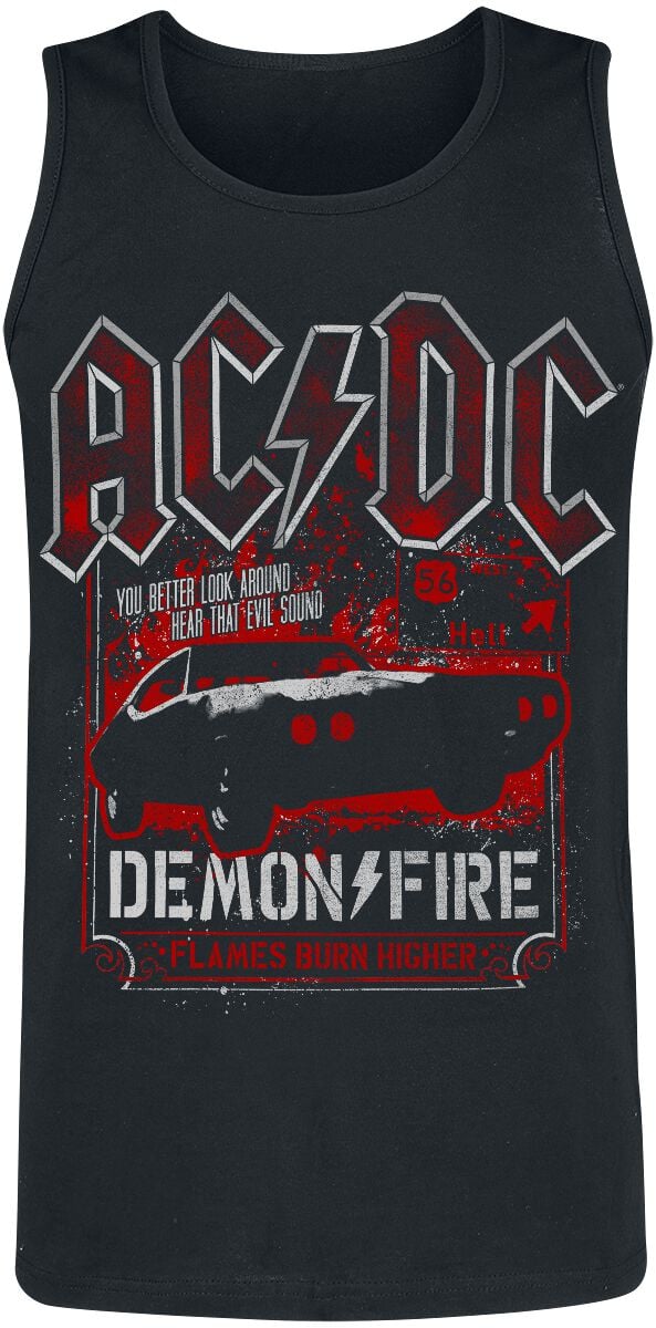 AC/DC Tanktop Demon Fire Hell S to XL for Men black