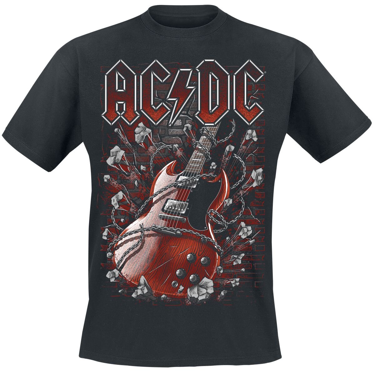 AC/DC T-Shirt Breaking The Wall S to 4XL for Men black