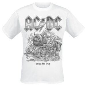 AC/DC T-Shirt RNR Train S to 4XL for Men white