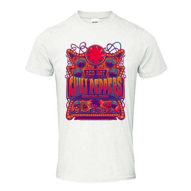 Red Hot Chili Peppers T-Shirt Hershey Poster S to 3XL for Men white