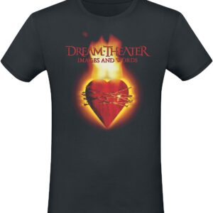 Dream Theater T-Shirt Images & Words Flaming Heart S to 4XL for Men black