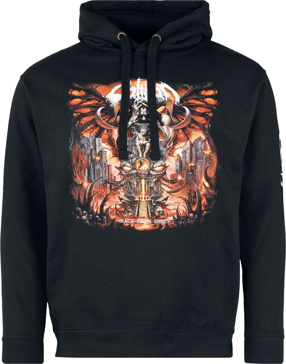 Caliban Hoodie Back From Hell S to 3XL for Men black