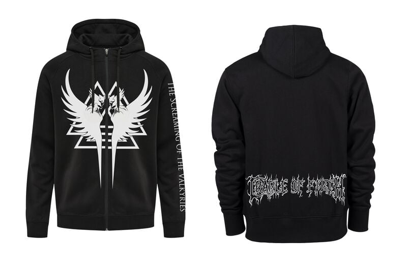 Cradle Of Filth Hoodie Jacket Valkyrie S to XL for Men black