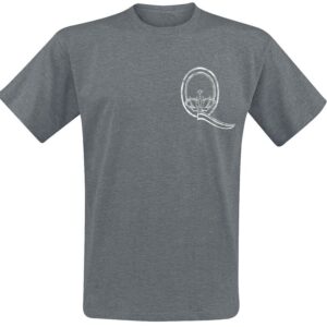 Queen T-Shirt Crest M to XXL for Men mottled grey